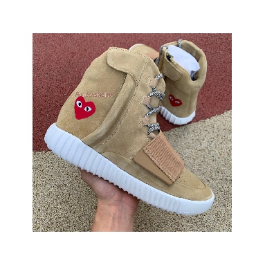 Adidas Yeezy Boost 750 x CDG PLAY Khiki JW5359 Codega/Khiki/Beige/White Mens Womens Shoes