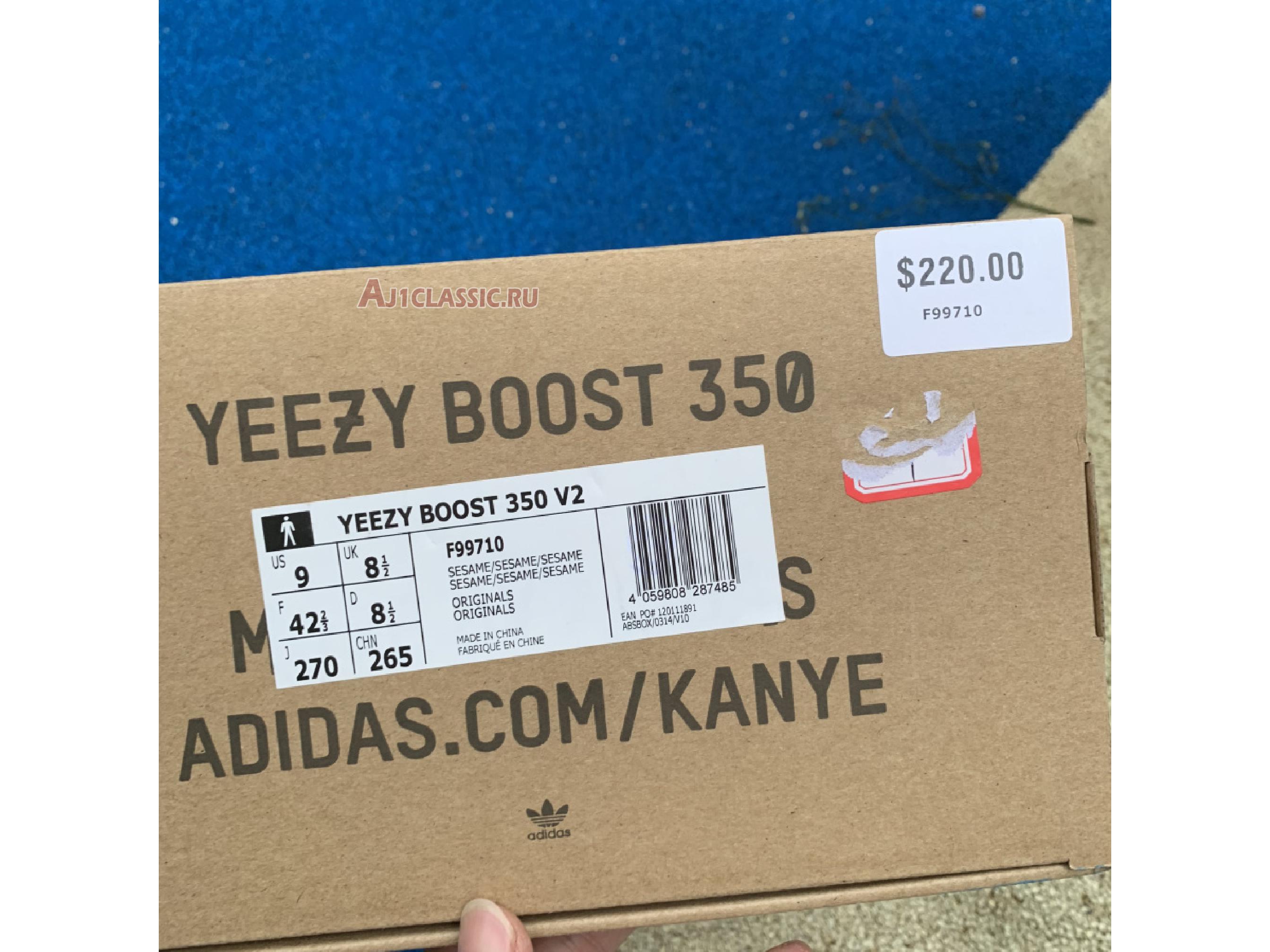 New Adidas Yeezy Boost 350 V2 "Sesame" F99710 Shoes