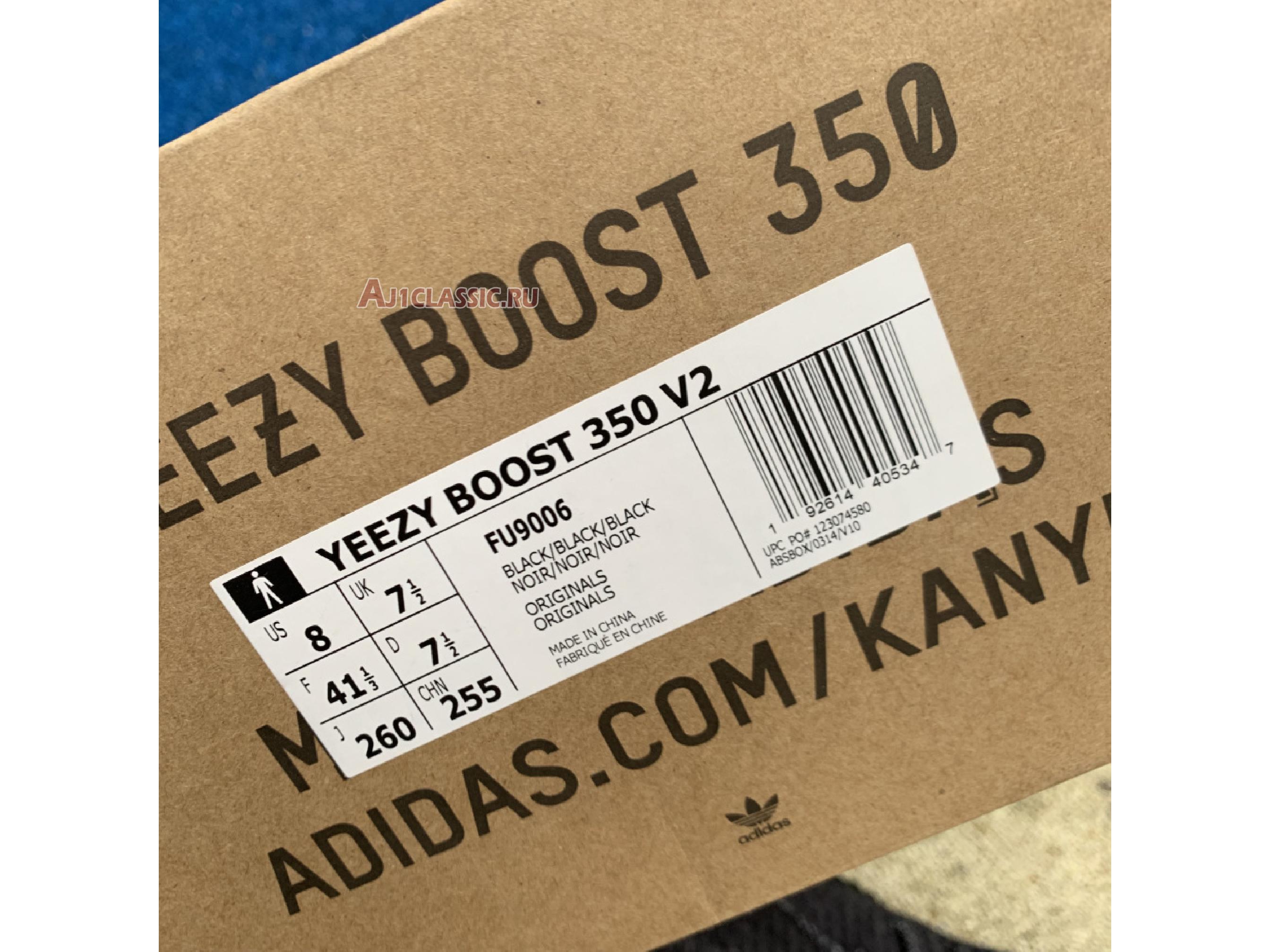 New Adidas Yeezy Boost 350 V2 "Black Non-Reflective" FU9006 Shoes