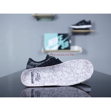 MEDICOM TOY x Nike SB Dunk Low BE@RBRICK 877063-002 Black/Black-White-Medium Grey Mens Womens Shoes