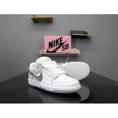 Nike Diamond Supply Co. x Dunk Low Pro SB White Diamond BV1310-100 White/Chrome-White Mens Womens Shoes