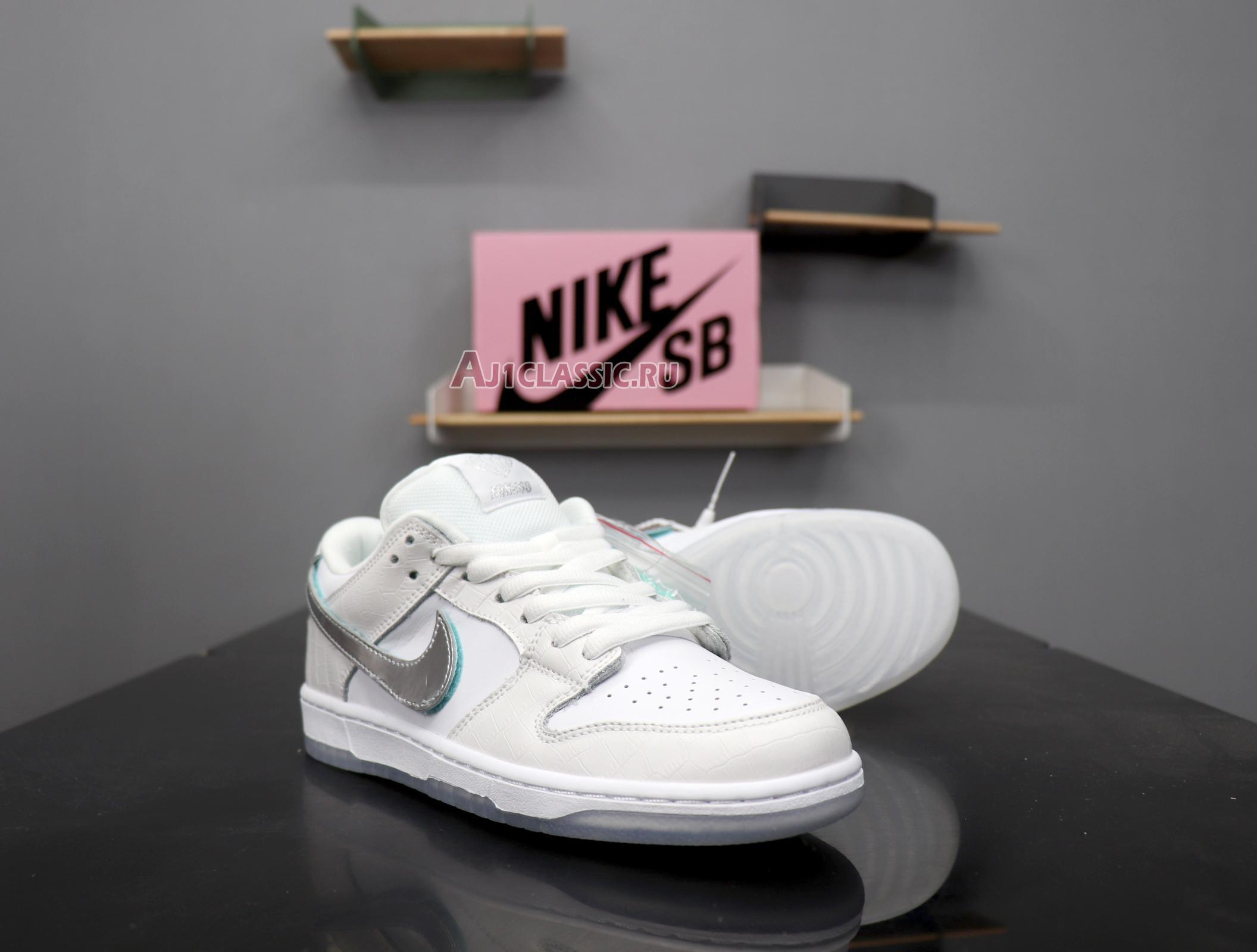 New Nike Diamond Supply Co. x Dunk Low Pro SB "White Diamond" BV1310-100 Shoes