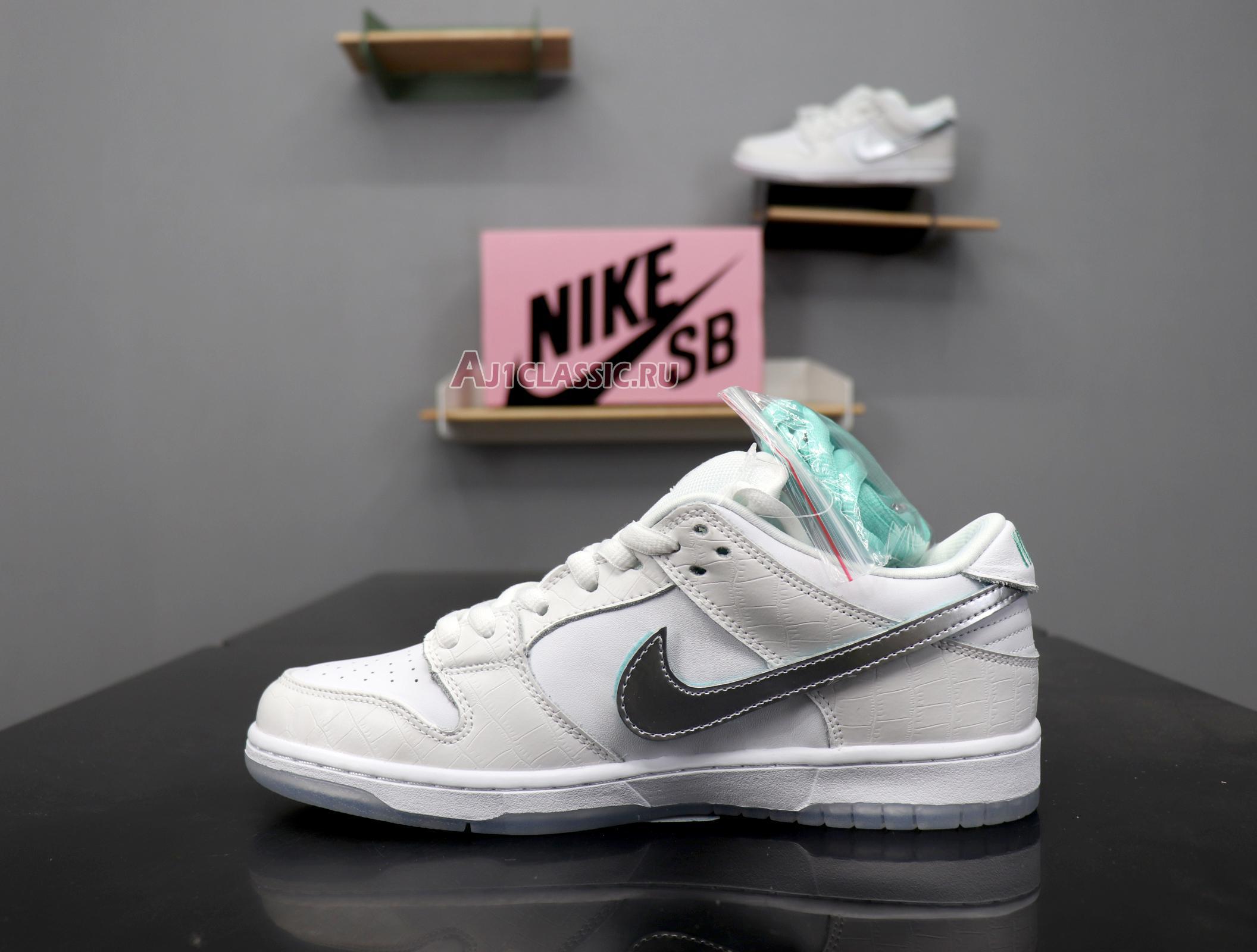 New Nike Diamond Supply Co. x Dunk Low Pro SB "White Diamond" BV1310-100 Shoes