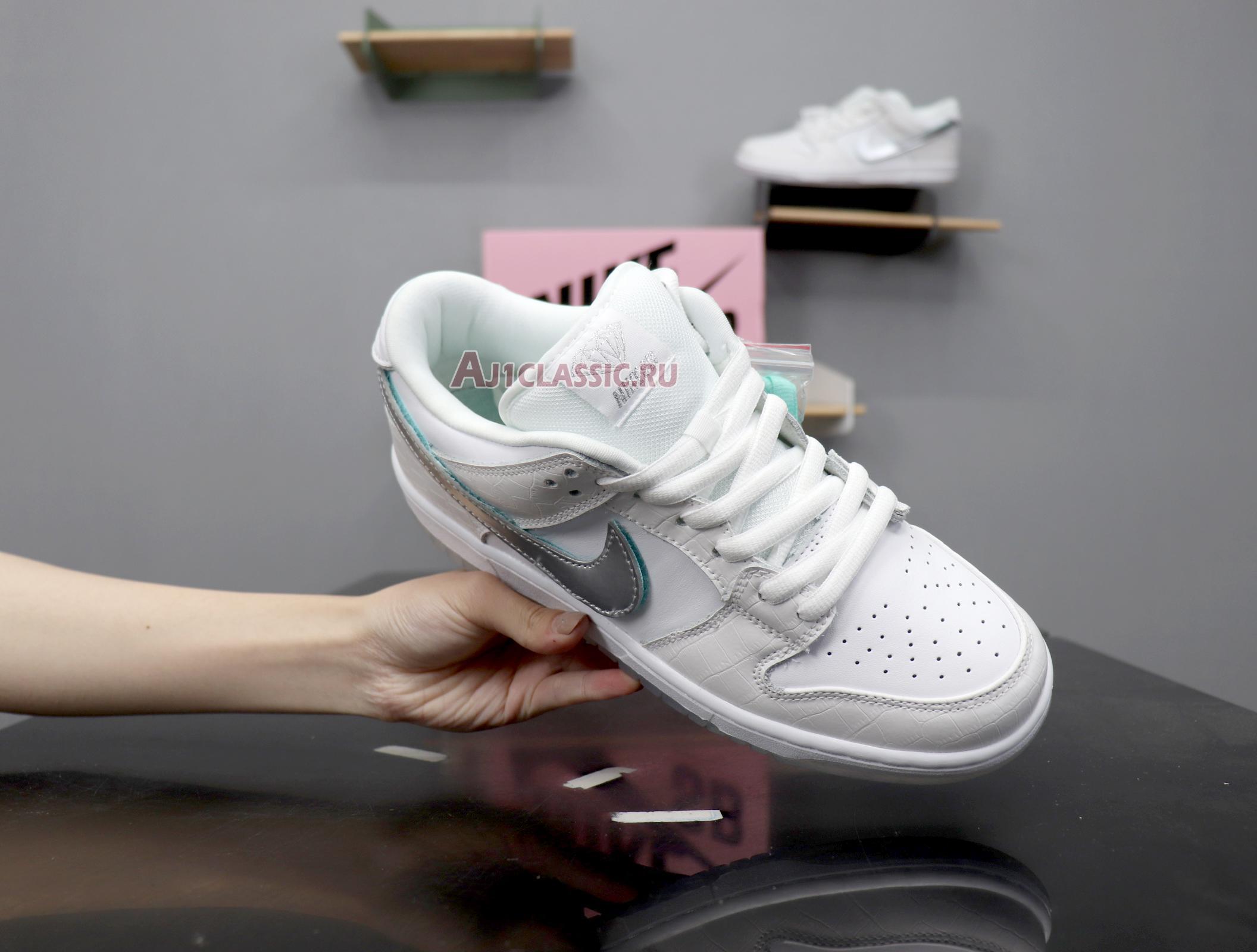 New Nike Diamond Supply Co. x Dunk Low Pro SB "White Diamond" BV1310-100 Shoes