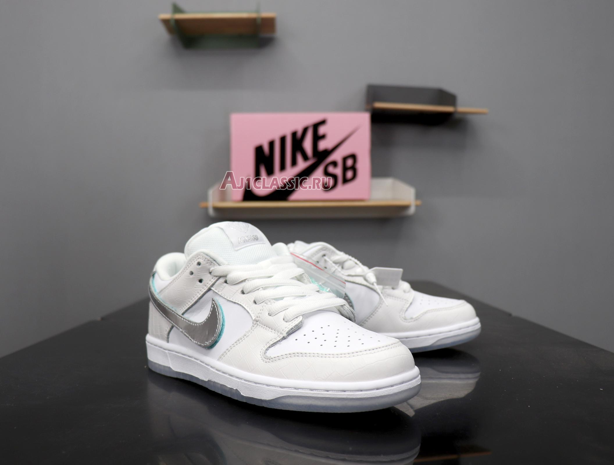 New Nike Diamond Supply Co. x Dunk Low Pro SB "White Diamond" BV1310-100 Shoes