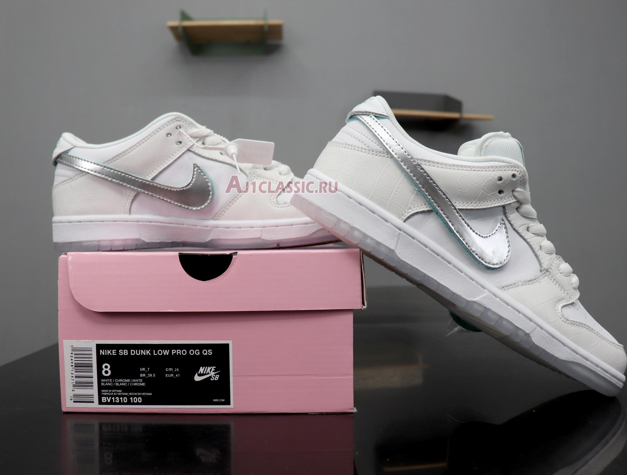 New Nike Diamond Supply Co. x Dunk Low Pro SB "White Diamond" BV1310-100 Shoes