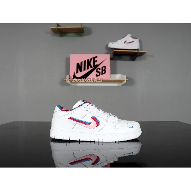 Parra x Nike SB Dunk Low CN4504-100 White/Pink Rise-Gym Red Mens Womens Shoes