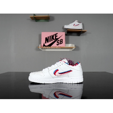 Parra x Nike SB Dunk Low CN4504-100 White/Pink Rise-Gym Red Mens Womens Shoes