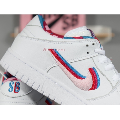 Parra x Nike SB Dunk Low CN4504-100 White/Pink Rise-Gym Red Mens Womens Shoes