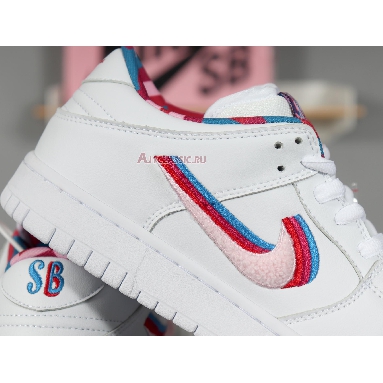 Parra x Nike SB Dunk Low CN4504-100 White/Pink Rise-Gym Red Sneakers