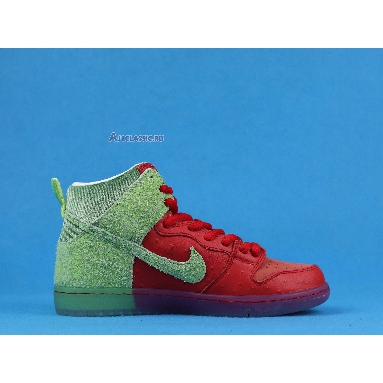 Nike Dunk High SB Strawberry Cough CW7093-600 University Red/Spinach Green/Magic Ember Mens Womens Shoes