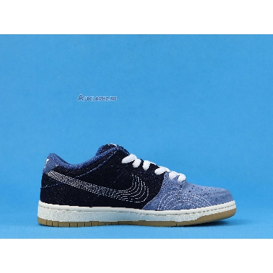 Nike Dunk Low Pro PRM SB Sashiko Pack CV0316-400 Mystic Navy/Mystic Navy/Gum Light Brown Mens Womens Shoes