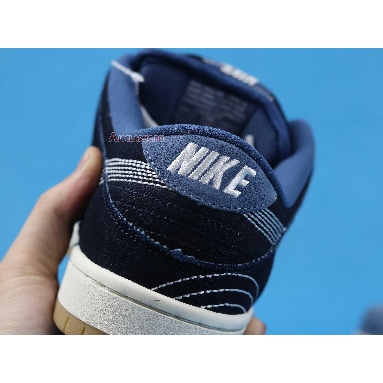 Nike Dunk Low Pro PRM SB Sashiko Pack CV0316-400 Mystic Navy/Mystic Navy/Gum Light Brown Mens Womens Shoes