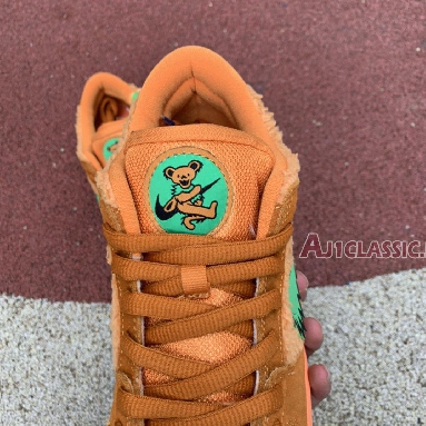 Grateful Dead x Nike SB Dunk Low Orange Bear CJ5378-800 Bright Ceramic/Green Spark Sneakers