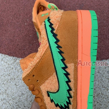 Grateful Dead x Nike SB Dunk Low Orange Bear CJ5378-800 Bright Ceramic/Green Spark Sneakers