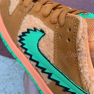 Grateful Dead x Nike SB Dunk Low Orange Bear CJ5378-800 Bright Ceramic/Green Spark Sneakers