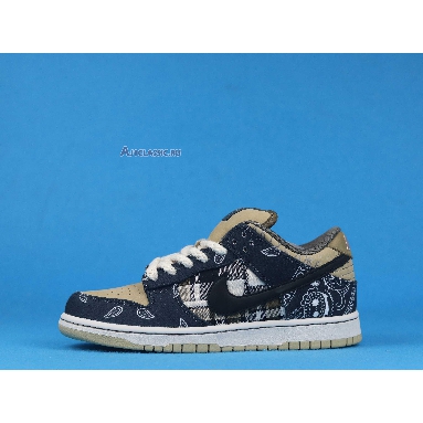 Nike Travis Scott x Dunk Low Premium QS SB Cactus Jack CT5053-001 Black/Parachute Beige-Petra Brown-Black Mens Womens Shoes