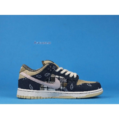 Nike Travis Scott x Dunk Low Premium QS SB Cactus Jack CT5053-001 Black/Parachute Beige-Petra Brown-Black Mens Womens Shoes