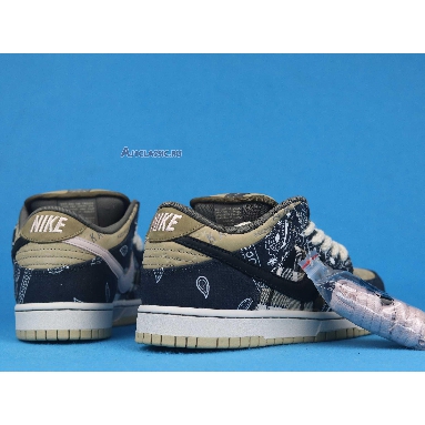 Nike Travis Scott x Dunk Low Premium QS SB Cactus Jack CT5053-001 Black/Parachute Beige-Petra Brown-Black Mens Womens Shoes