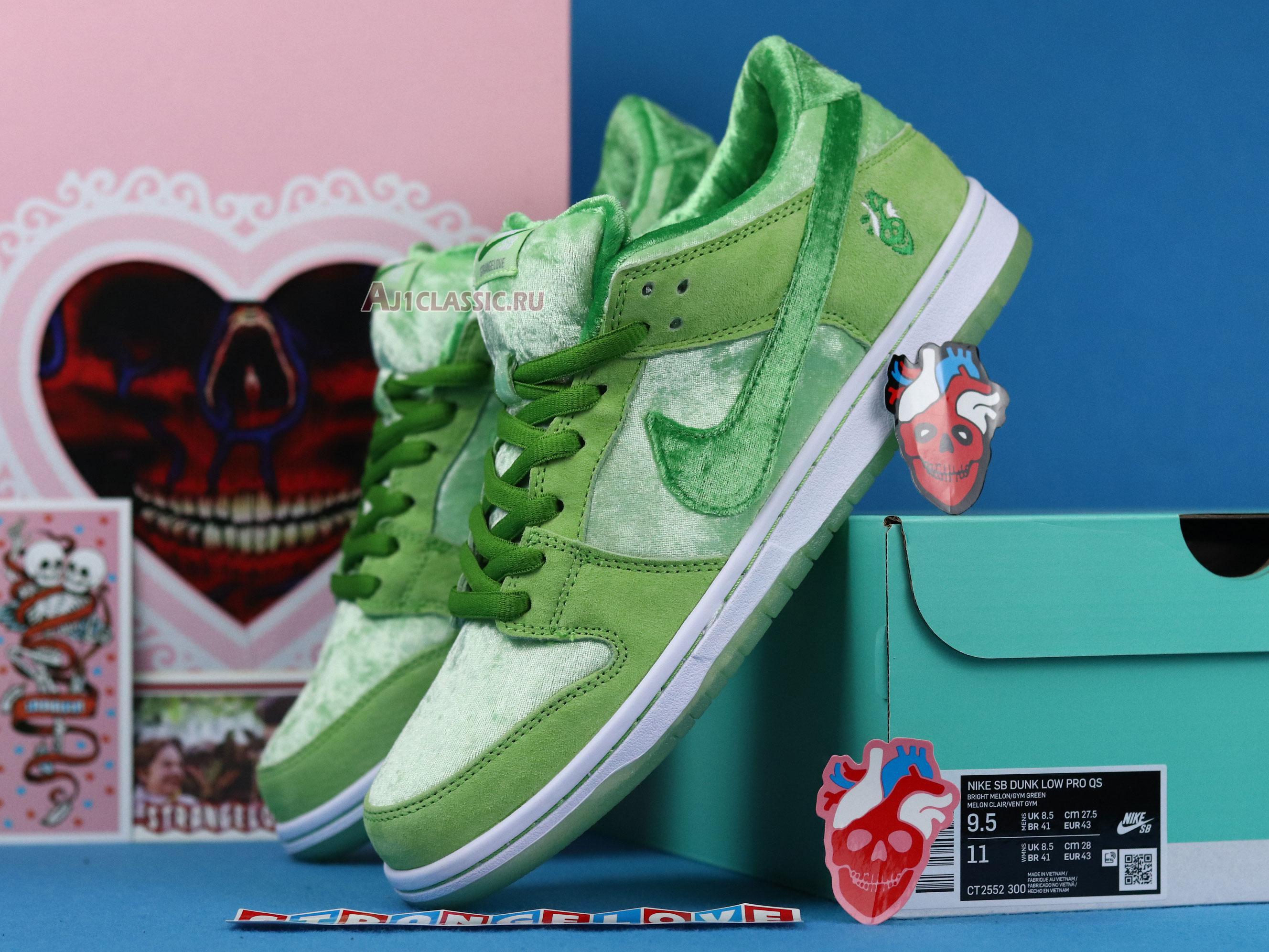 New Nike StrangeLove x Dunk Low SB "Green Beans Valentines Day" CT2552-300 Shoes