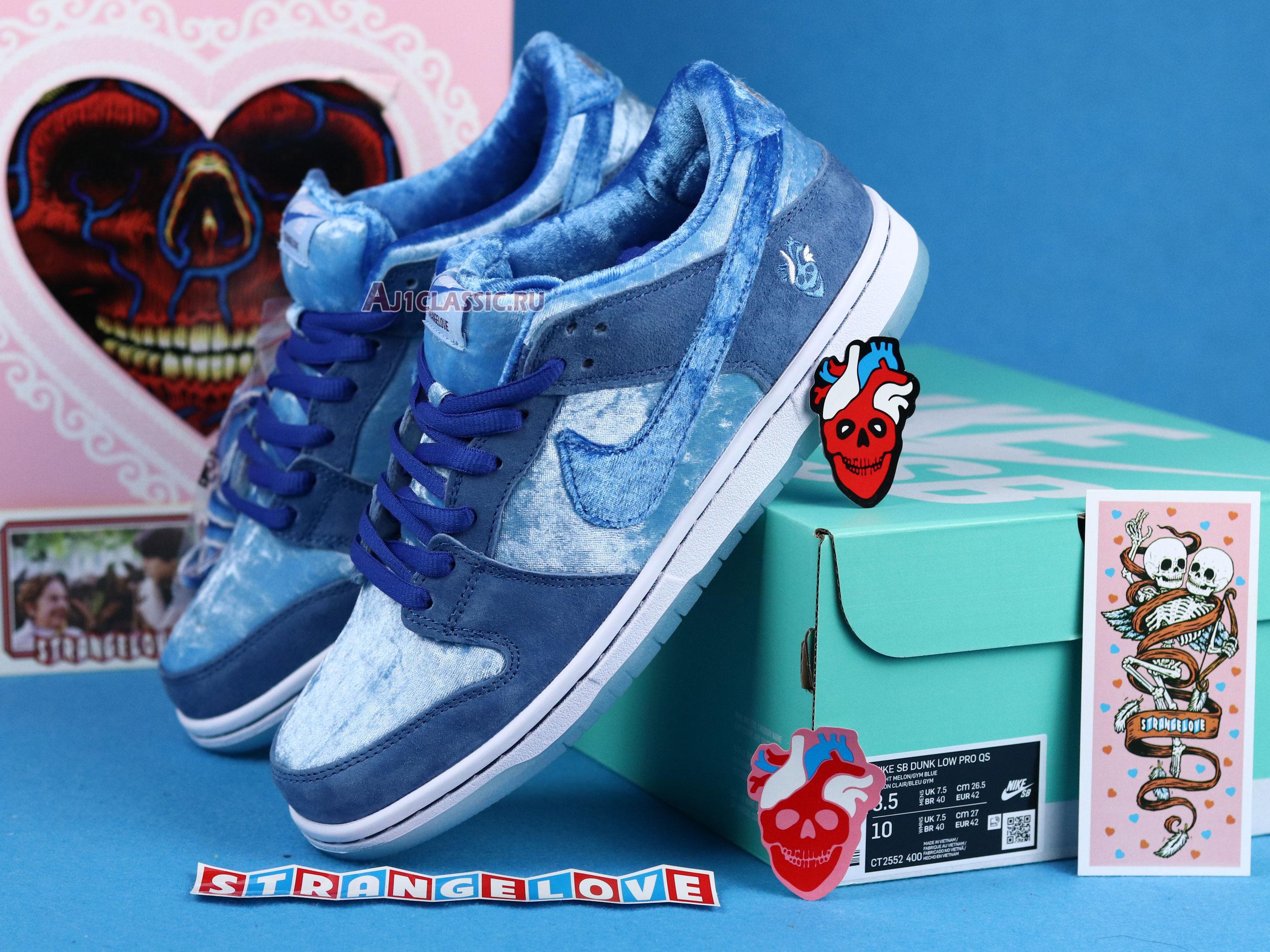 New Nike StrangeLove x Dunk Low SB "Blue Valentines Day" CT2552-400 Shoes