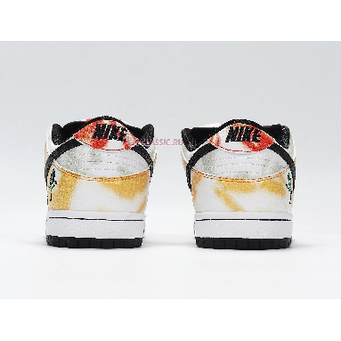 Nike Dunk SB Low Tie-Dye Raygun - White BQ6832-101 White/Orange Flash Mens Womens Shoes