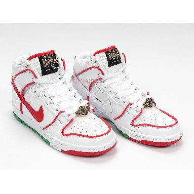 Nike Paul Rodriguez x Dunk High Premium SB Mexican Boxing CT6680-100 White/University Red Mens Womens Shoes