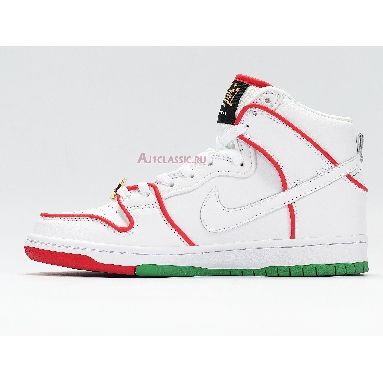 Nike Paul Rodriguez x Dunk High Premium SB Mexican Boxing CT6680-100 White/University Red Mens Womens Shoes