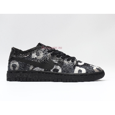 Nike Comme des Garçons x Wmns Dunk Low Monogram Print CZ2675-001 Black/Clear-Black Mens Womens Shoes