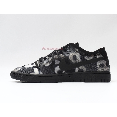 Nike Comme des Garçons x Wmns Dunk Low Monogram Print CZ2675-001 Black/Clear-Black Mens Womens Shoes