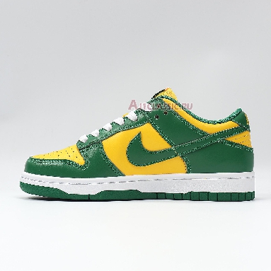 Nike Dunk Low SP Brazil 2020 CU1727-700 Varsity Maize/Pine Green-White Mens Womens Shoes