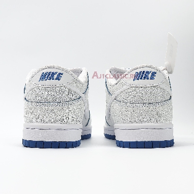 Nike Dunk Low Premium SB Cracked Leather CJ6884-100 White/White-Game Royal Mens Womens Shoes