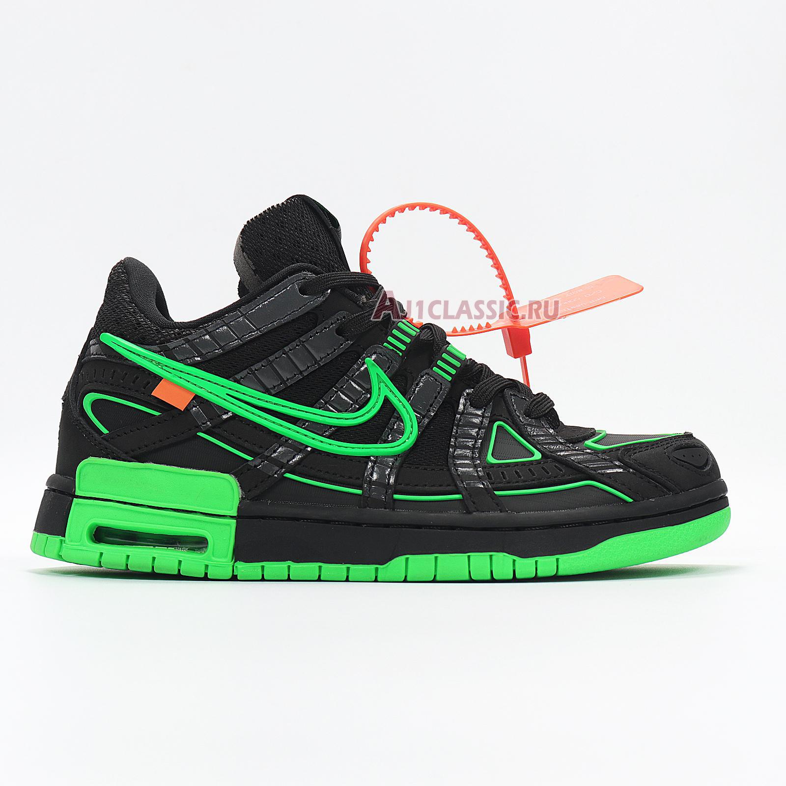 New Nike Off-White x Air Rubber Dunk "Green Strike" CU6015-001 Shoes