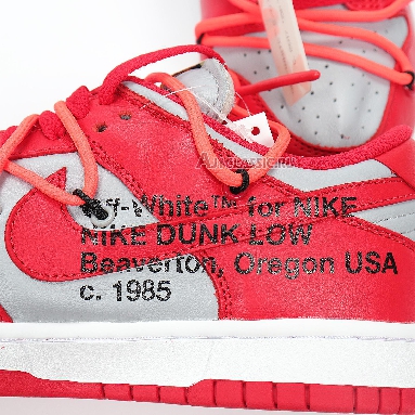 Nike Off-White x Dunk Low University Red CT0856-600 University Red/University Red/Wolf Grey Mens Womens Shoes