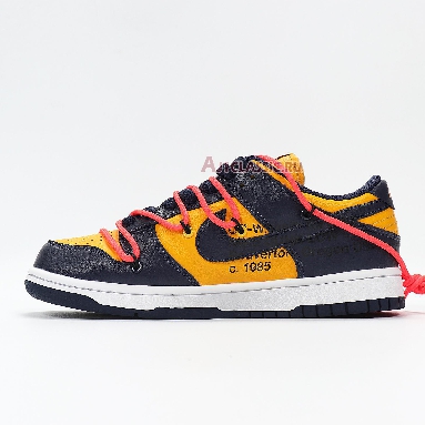 Nike Off-White x Dunk Low University Gold CT0856-700 University Gold/Midnight Navy/White Mens Womens Shoes