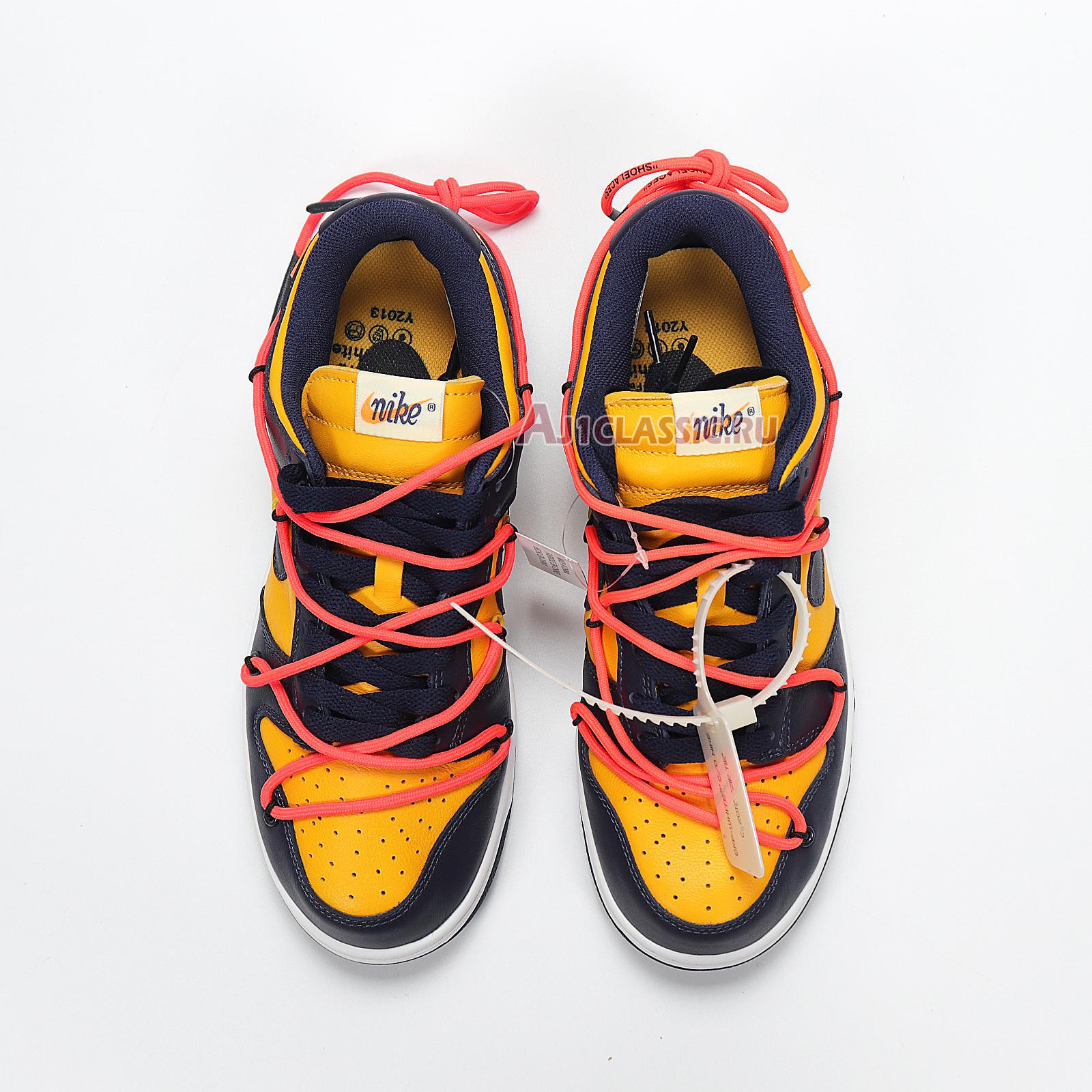 New Nike Off-White x Dunk Low "University Gold" CT0856-700 Shoes