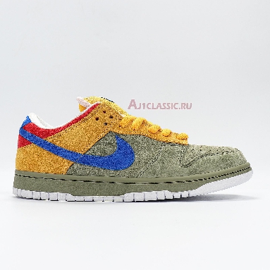 Nike Dunk Low Premium SB Puff N Stuff 313170-341 Oil Green/International Blue Mens Womens Shoes