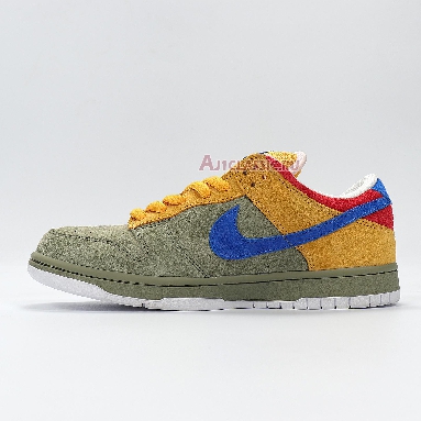 Nike Dunk Low Premium SB Puff N Stuff 313170-341 Oil Green/International Blue Mens Womens Shoes