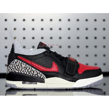 Air Jordan Legacy 312 Low Bred Cement CD9054-006 Black/Black-Cement Grey-Gym Red Sneakers