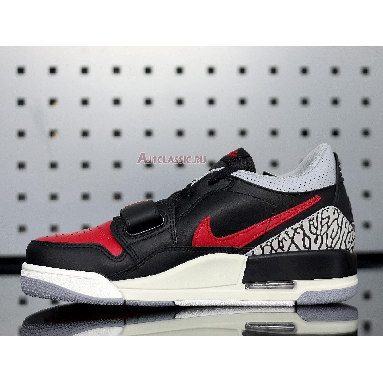 Air Jordan Legacy 312 Low Bred Cement CD9054-006 Black/Black-Cement Grey-Gym Red Sneakers