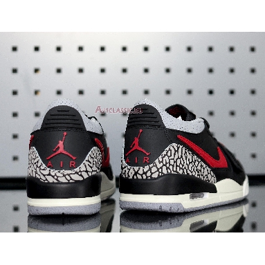 Air Jordan Legacy 312 Low Bred Cement CD9054-006 Black/Black-Cement Grey-Gym Red Mens Womens Shoes