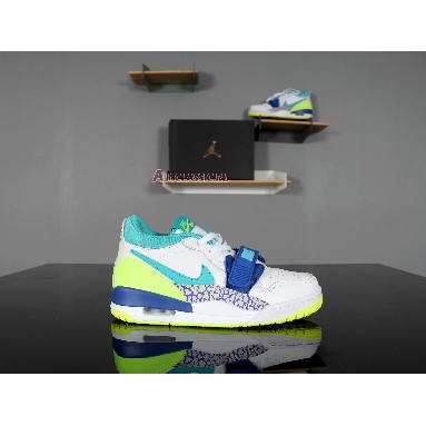 Just Don x Air Jordan Legacy 312 Low Neon Aquamarine CD7069-103 White/Ultramarine-Neon Yellow-Aquamarine Mens Womens Shoes