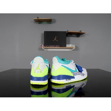 Just Don x Air Jordan Legacy 312 Low Neon Aquamarine CD7069-103 White/Ultramarine-Neon Yellow-Aquamarine Sneakers