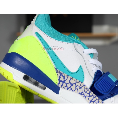 Just Don x Air Jordan Legacy 312 Low Neon Aquamarine CD7069-103 White/Ultramarine-Neon Yellow-Aquamarine Sneakers