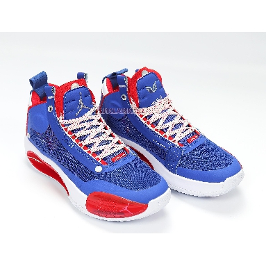 Air Jordan 34 PF Captain America BQ3381-123 Blue/Red/White Mens Womens Shoes