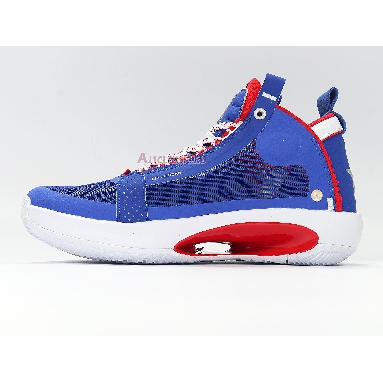 Air Jordan 34 PF Captain America BQ3381-123 Blue/Red/White Mens Womens Shoes