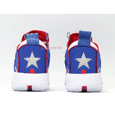 Air Jordan 34 PF Captain America BQ3381-123 Blue/Red/White Mens Womens Shoes