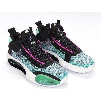 Air Jordan 34 Blue Void BQ3381-400 Blue Void/Green Glow-Black-Metallic Silver Mens Womens Shoes