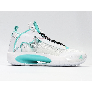 Air Jordan 34 PF Guo Ailun PE BQ3381-103 White/Metallic Silver/Aurora Green Sneakers