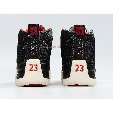 Air Jordan 12 Retro 2019 Chinese New Year CI2977-006 Black/Sail-Metallic Gold-True Red Sneakers